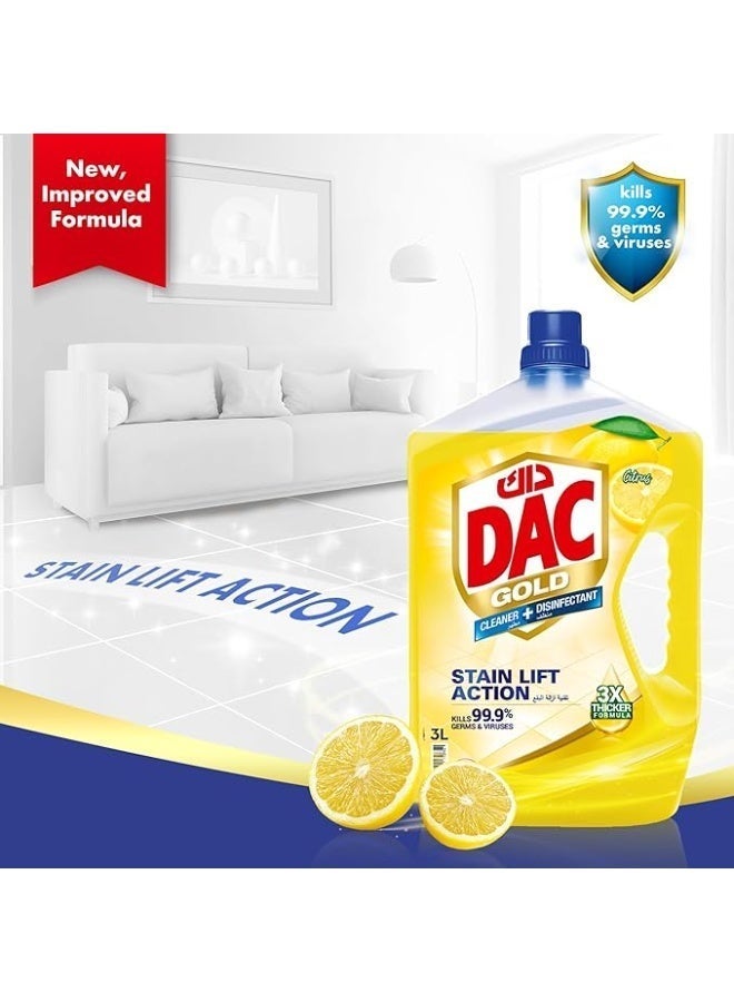 DAC Gold Citrus Burst Disinfectant 1L × 12 Pack - Image 2